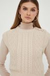 Светр з домішкою вовни Guess жіночий колір бежевий теплий (3451387)