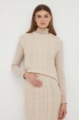 Светр з домішкою вовни Guess жіночий колір бежевий теплий (3451387)