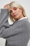 Светр з домішкою вовни Tommy Hilfiger жіночий колір сірий