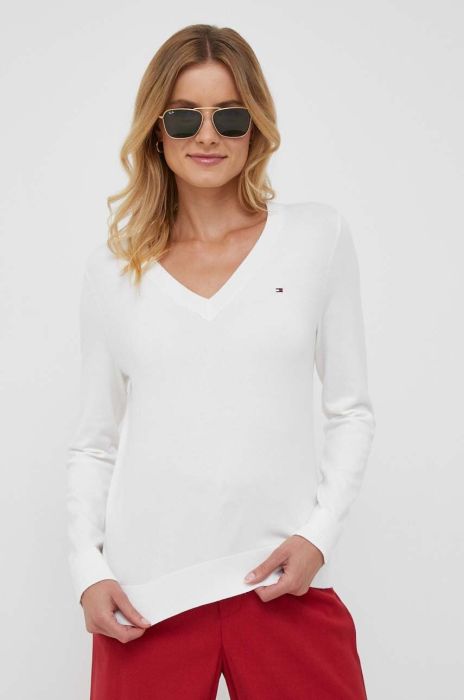 Светр Tommy Hilfiger жіночий колір бежевий легкий (3370113)