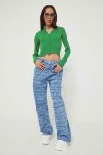 Светр Tommy Jeans жіночий колір зелений легкий (3325380)