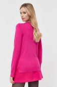 Вовняний светр BOSS жіночий колір рожевий легкий