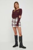 Бавовняний светр Lauren Ralph Lauren колір бордовий легкий