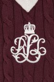 Бавовняний светр Lauren Ralph Lauren колір бордовий