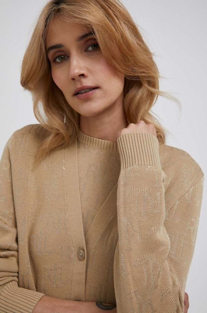 Джемпер Lauren Ralph Lauren жіночий колір бежевий фото 4
