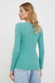 Светр з кашеміром Polo Ralph Lauren легкий колір бірюзовий (3382009)