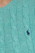 Светр з кашеміром Polo Ralph Lauren легкий колір бірюзовий (3382009)