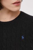 Вовняний светр Polo Ralph Lauren жіночий колір чорний легкий
