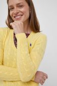 Вовняний светр Polo Ralph Lauren жіночий колір жовтий легкий