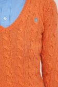 Вовняний светр Polo Ralph Lauren жіночий колір помаранчевий легкий