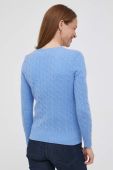 Вовняний светр Polo Ralph Lauren жіночий легкий колір блакитний (3388675)