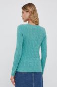 Вовняний светр Polo Ralph Lauren жіночий колір зелений легкий (3388679)