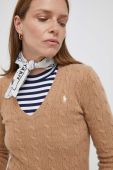 Вовняний светр Polo Ralph Lauren жіночий колір бежевий легкий