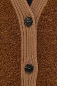 Вовняний кардиган Weekend Max Mara колір коричневий легкий