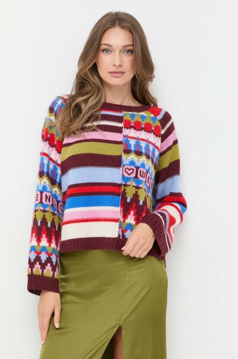 Светр з домішкою вовни Weekend Max Mara жіночий колір барвистий (3443615)