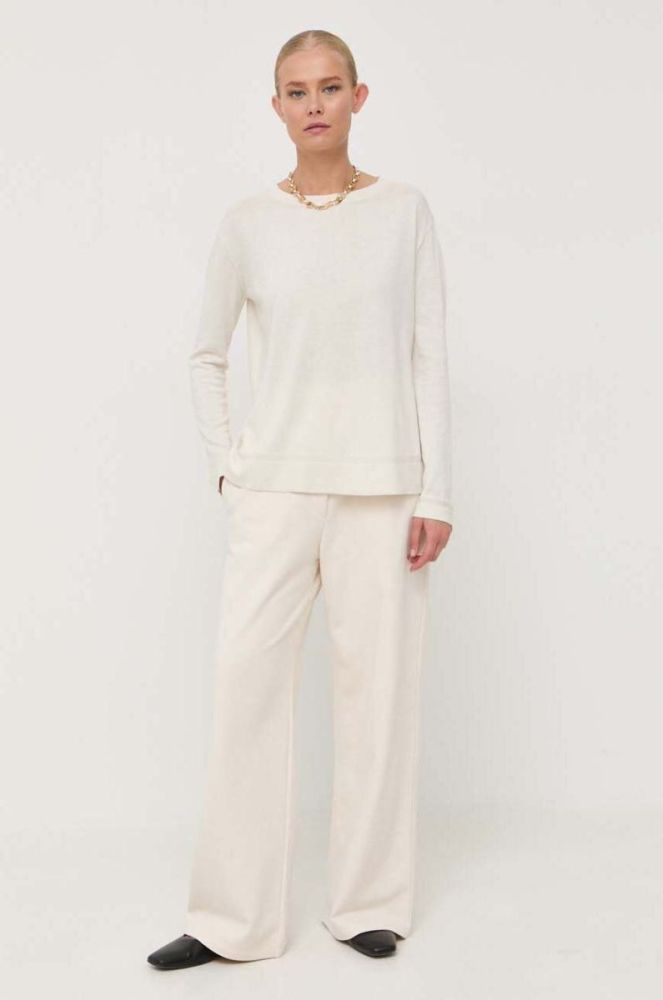 Шовковий светр Max Mara Leisure колір бежевий легкий (3416531) фото 2