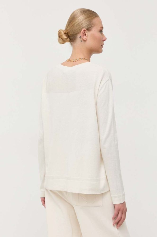 Шовковий светр Max Mara Leisure колір бежевий легкий (3416531) фото 3