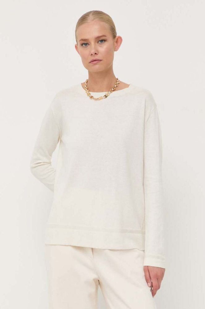 Шовковий светр Max Mara Leisure колір бежевий легкий (3416531) фото 4