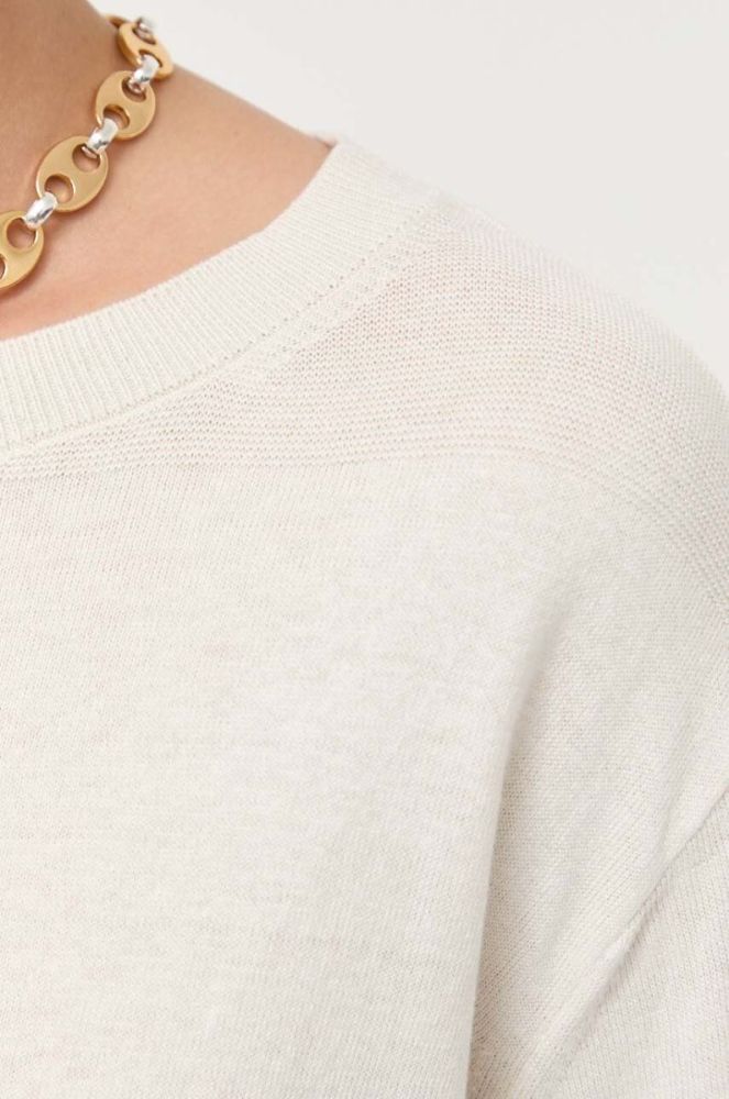 Шовковий светр Max Mara Leisure колір бежевий легкий (3416531) фото 5