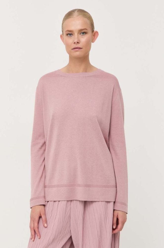 Шовковий светр Max Mara Leisure колір рожевий легкий (3416536) фото 2