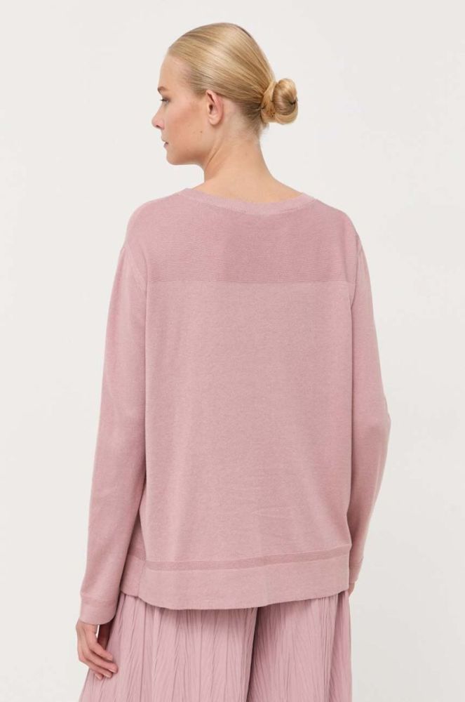 Шовковий светр Max Mara Leisure колір рожевий легкий (3416536) фото 3