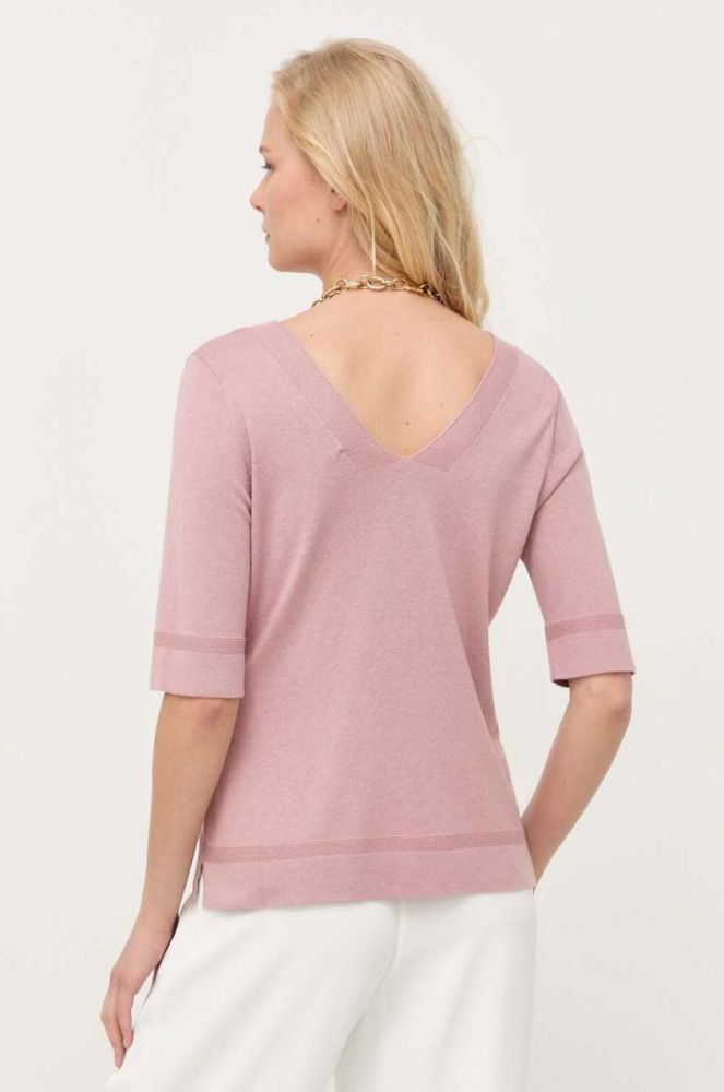 Шовковий светр Max Mara Leisure колір рожевий легкий (3410858) фото 3