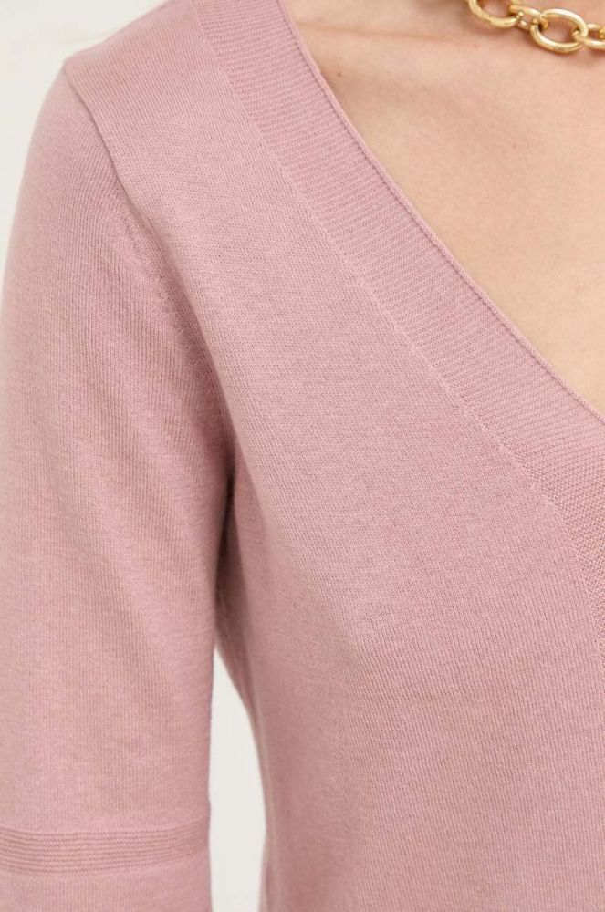 Шовковий светр Max Mara Leisure колір рожевий легкий (3410858) фото 5