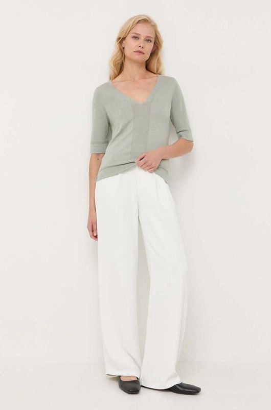 Шовковий светр Max Mara Leisure колір зелений легкий фото 2