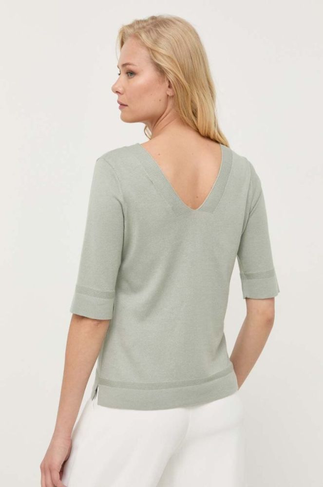 Шовковий светр Max Mara Leisure колір зелений легкий фото 3