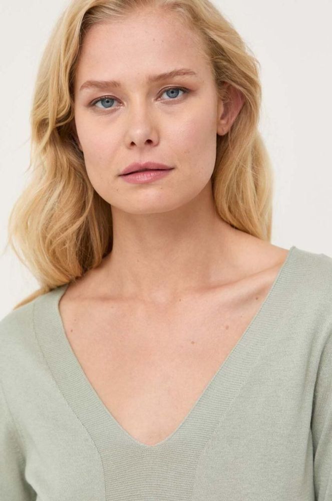 Шовковий светр Max Mara Leisure колір зелений легкий фото 4
