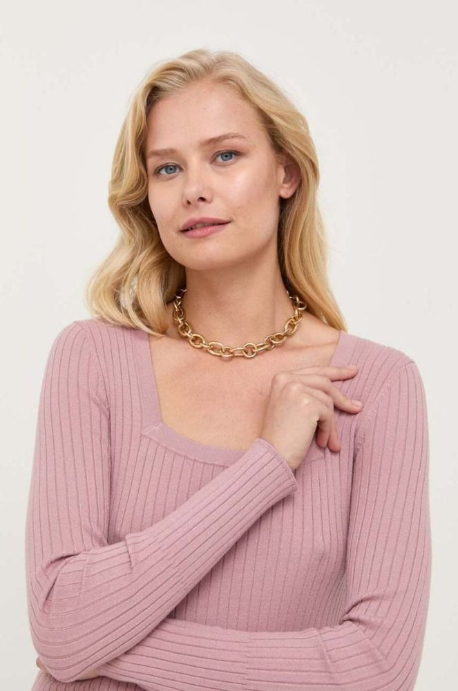 Светр Max Mara Leisure жіночий колір рожевий легкий (3410871) фото 4