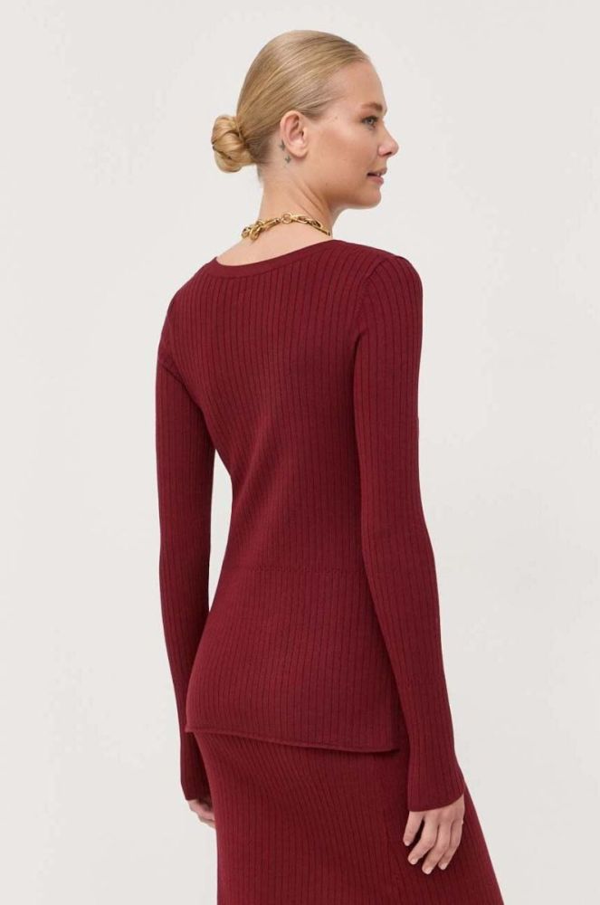 Светр Max Mara Leisure жіночий колір бордовий легкий фото 3