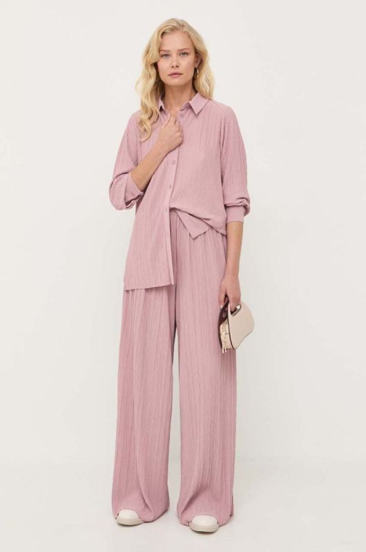 Сорочка Max Mara Leisure жіноча колір рожевий regular класичний комір фото 2
