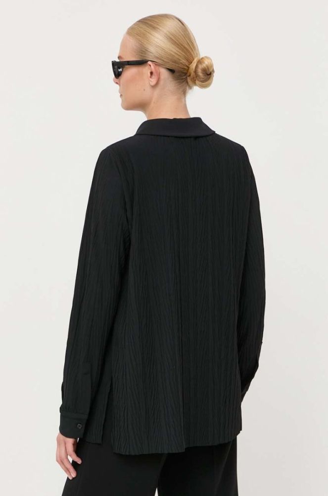 Сорочка Max Mara Leisure жіноча колір чорний regular класичний комір фото 3