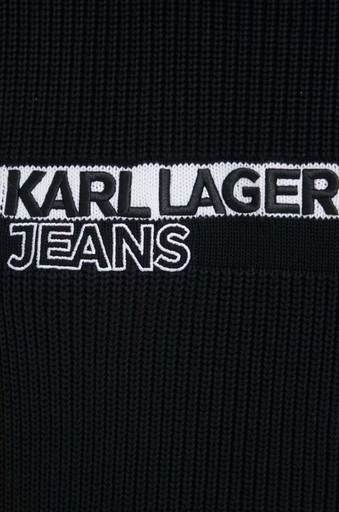 Бавовняна жилетка Karl Lagerfeld Jeans колір чорний фото 5