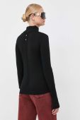 Вовняний светр Patrizia Pepe жіночий колір чорний легкий півгольф (3388783)