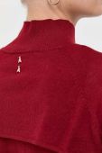Вовняний светр Patrizia Pepe жіночий колір червоний легкий півгольф