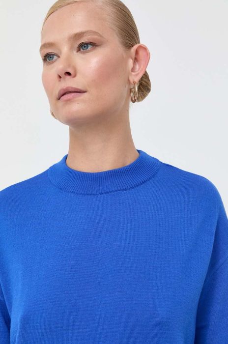 Вовняний светр Patrizia Pepe жіночий легкий колір блакитний
