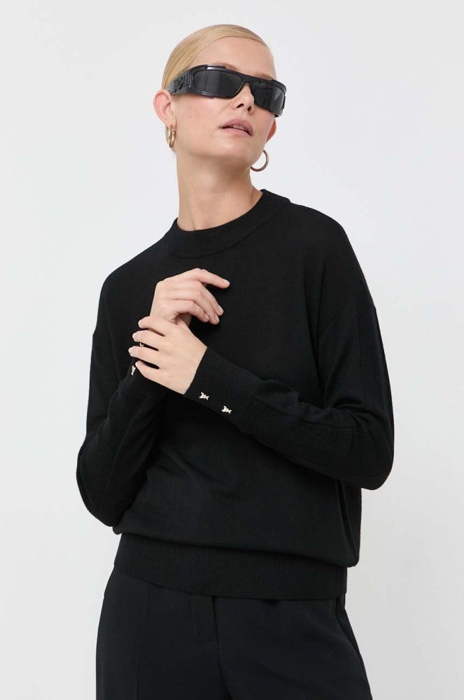 Вовняний светр Patrizia Pepe жіночий колір чорний легкий (3421997)