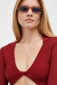 Светр Patrizia Pepe жіночий колір червоний легкий (3467841)