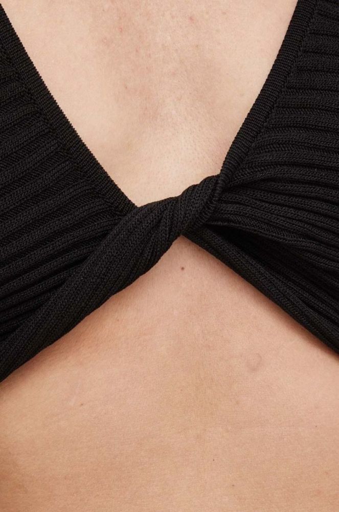 Светр Patrizia Pepe жіночий колір чорний легкий (3467792) фото 5