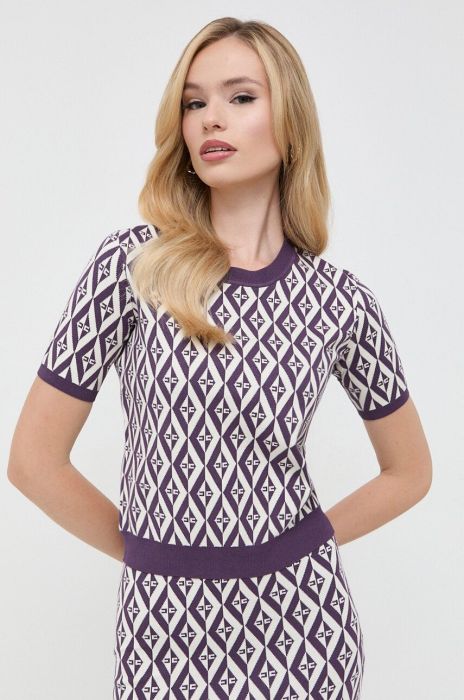 Светр Elisabetta Franchi жіночий колір фіолетовий легкий