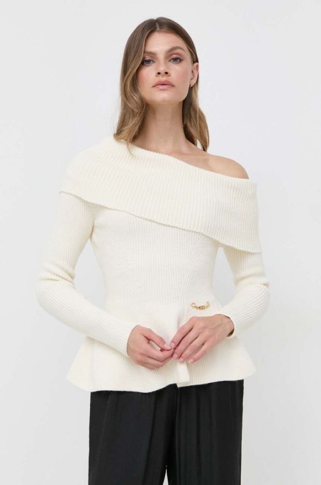 Светр Elisabetta Franchi жіночий колір бежевий теплий гольф фото 4