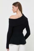 Светр Elisabetta Franchi жіночий колір чорний теплий гольф