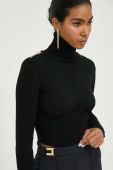 Светр Elisabetta Franchi жіночий колір чорний легкий гольф