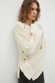 Бавовняний кардиган Lovechild колір бежевий легкий