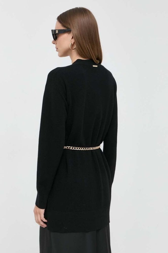 Вовняний кардиган MICHAEL Michael Kors колір чорний легкий фото 3
