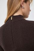 Вовняний светр MICHAEL Michael Kors жіночий колір коричневий півгольф (3426158)