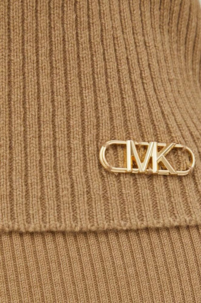 Вовняний светр MICHAEL Michael Kors жіночий колір коричневий півгольф (3426154) фото 5
