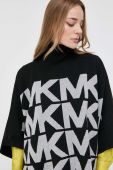 Пончо з домішкою вовни MICHAEL Michael Kors колір чорний